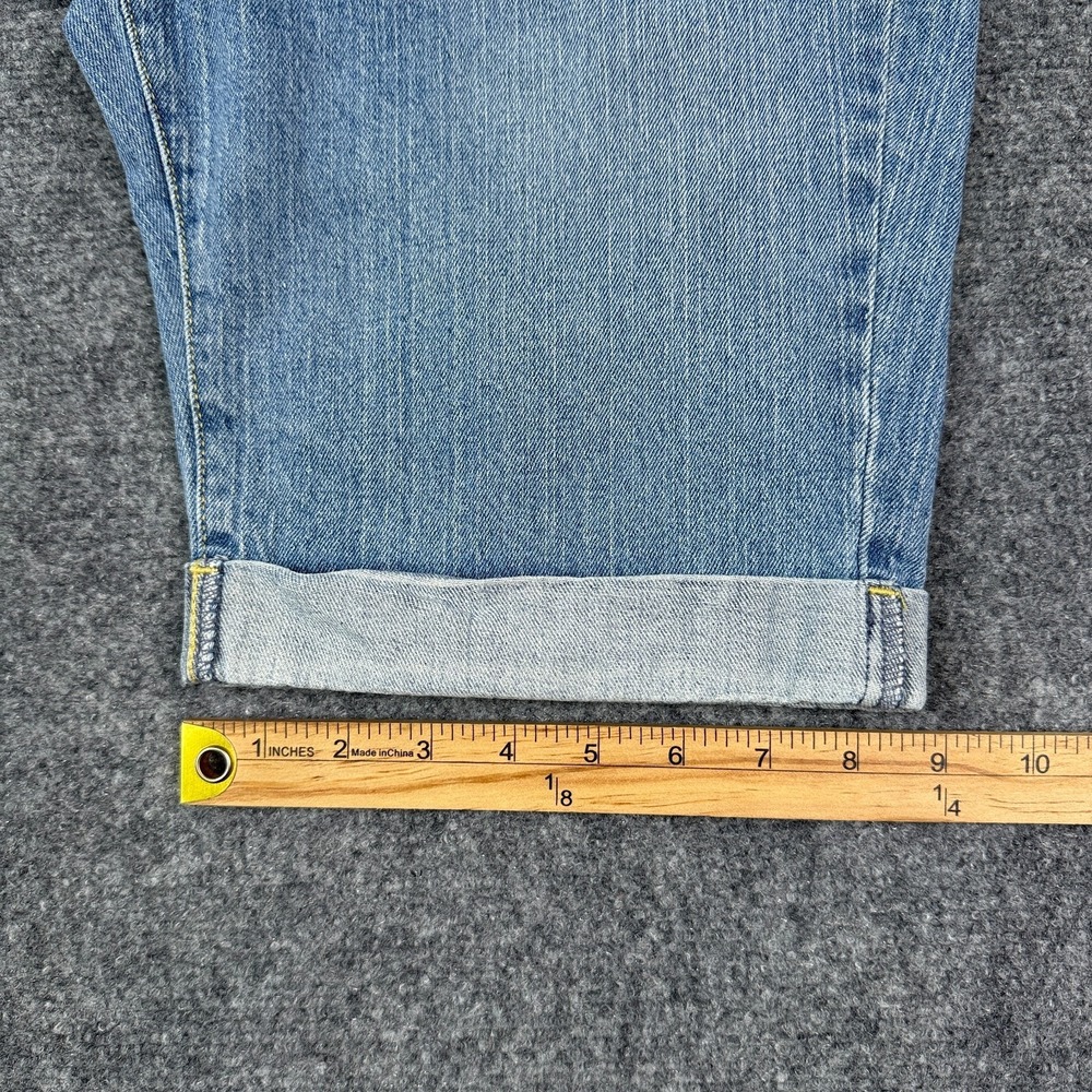 Vintage Levis 515 Jean Shorts Womens 10 Blue Denim Rolled Cuff Bermuda Y2K - Picture 12 of 15